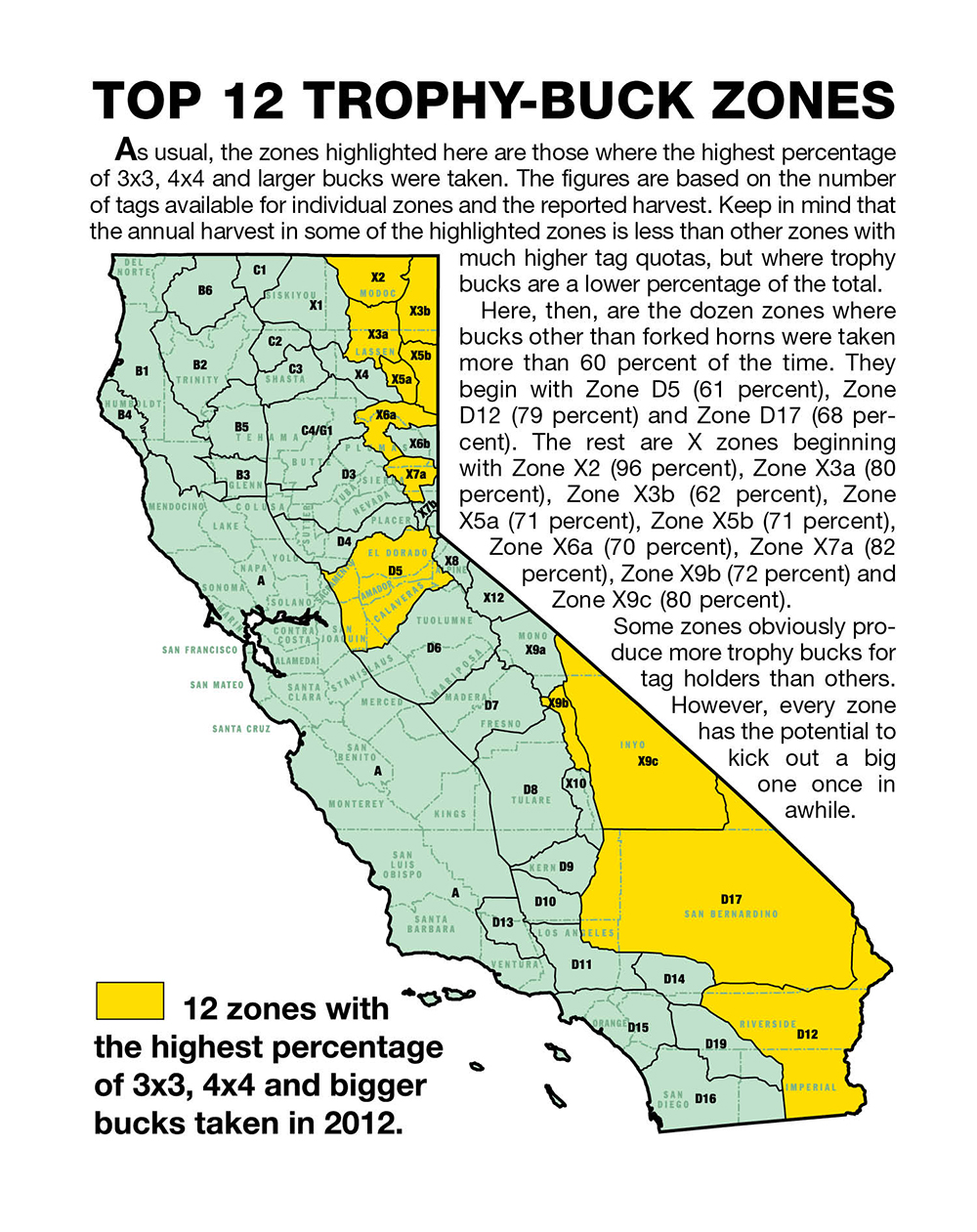 California Zone Map For Deer Hunting