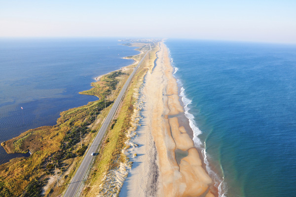Whether you travel in an RV, by motorcycle or in a pickup with a boat in tow, you'll find miles of roads scenic roads to cruise on. Photo Courtesy Outer Banks Visitors Bureau
